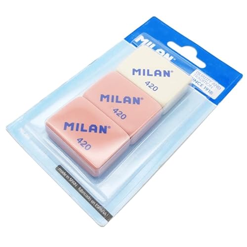 MILAN 420 Conjunto de 3 Erasers (Recondicionado Como Novo) Milan - Borrachas - conjunto, 3 erasers, limões, formatos diferentes