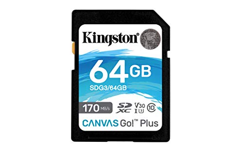 Cartão de Memória SD KINGSTON Canvas Go Plus (64 GB - 170 MB/s) Kingston - Cartões de memória flash - 64 gb, SD, 170 mb/s, Classe 10
