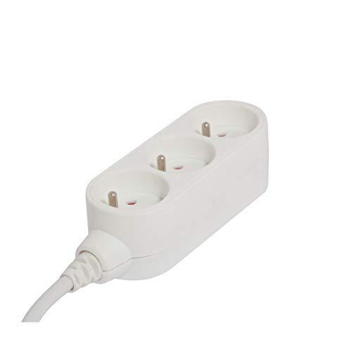 Extensão Elétrica CHACON 150000006 (3 Tomadas) Chacon - Fios e cabos elétricos - extensão elétrica, chacoon, 3 tomadas, proteção sobrecarga, branco