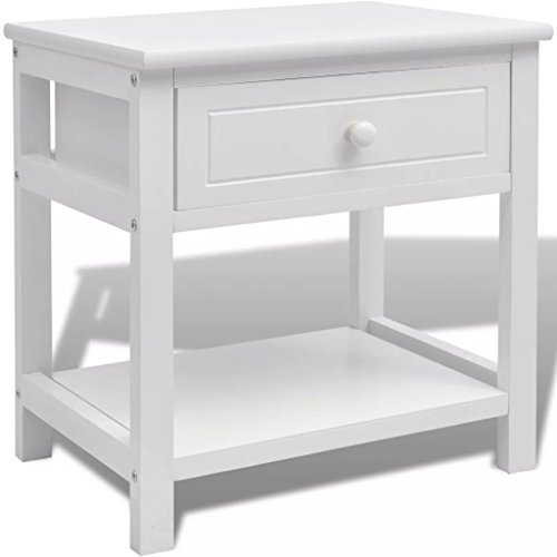 Mesa de cabeceira VidaXL | 40 x 29 x 42 cm - Branco (Armário) vidaXL - Conjuntos de móveis - 40x29x42 cm, branco, armario