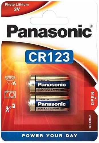 Pilhas CR123A/CR17345 (2 unidades) - 1.5V - 1000mAh Corporation Panas. - Baterias - 3V, 1000mAh, 1.5v, litio