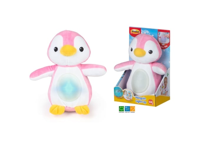Peluche Interativo WINFUN Pingüino com Sons e Luz winfun - Brinquedos - sons, luzes, nanas