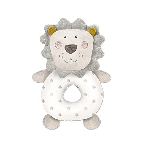 Brinquedo de Som Sonajero Peluche León para bebés Interbaby - Brinquedos - agarre, carinho, cascabel