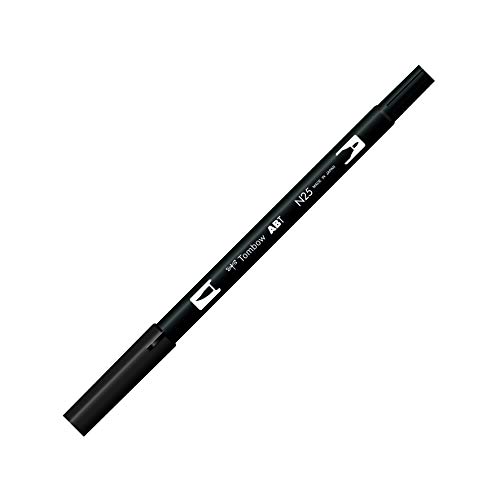 Marcador TOM BOW MARKERS Dual Brush (Preto - 1.0 mm) Tombow - Marcadores e marcadores de texto - dual brush, 1.0 mm, sem odor, ponta fina