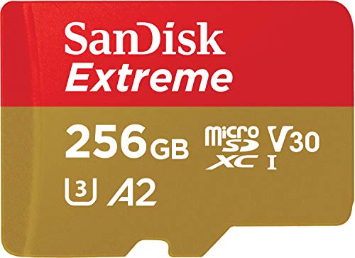 Cartão de Memória MicroSDXC SANDISK Extreme (256 GB - 160 MB/s) + Adaptador SD Sandisk - Cartões de memória flash - cartao memoria, MicroSDXC, sandisk extreme, 256 GB, 160 MB/s, adaptador sd