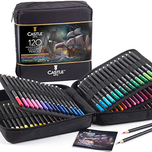 Estojo com Corrente CASTLE ART SUPPLIES 120 Lápis Castle Art Supplies - Lápis - 120 lápis, cartão, encaixe, afiada