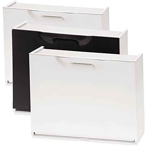 Conjunto de Sapateira SKRAUT HOME Madeira e Aço (Branco - 60x24.5x30cm) wellhome - Organizadores e sapateiras - madeira, aço, branco
