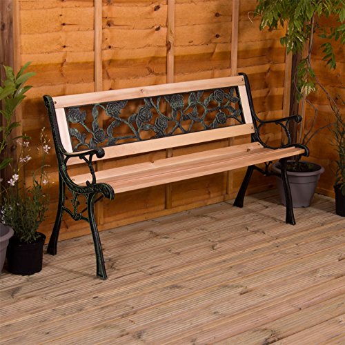 Banco de Jardim HOMEMANIA Garden Vida (Rosa - Aço - 54x53x88 cm) Garden Vida - Bancos de exterior - jardim, aço, 54x53x88 cm