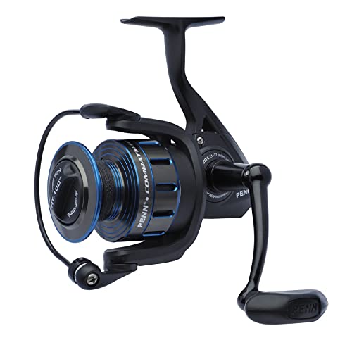 Carretos de pesca PENN Combat III 1000 (1000 m) Pure Fishing - Carretéis de pesca - 1000m, preto, azul, cinzento, 4 rodas