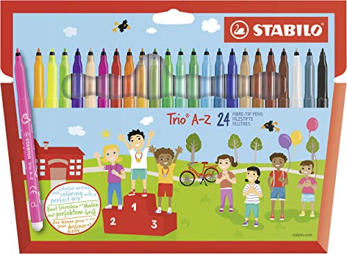 Caneta Fineliner STABILO Trio A-Z (Multicor) Stabilo - Instrumentos de escrita e desenho - fineliner, multicor, lavável