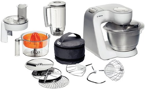 Bosch MUM54230 robô de cozinha 900 W Preto, Inox Bosch - Eletrodomésticos - 900 W, 39 L, 7 velocidades, varinha, turbo