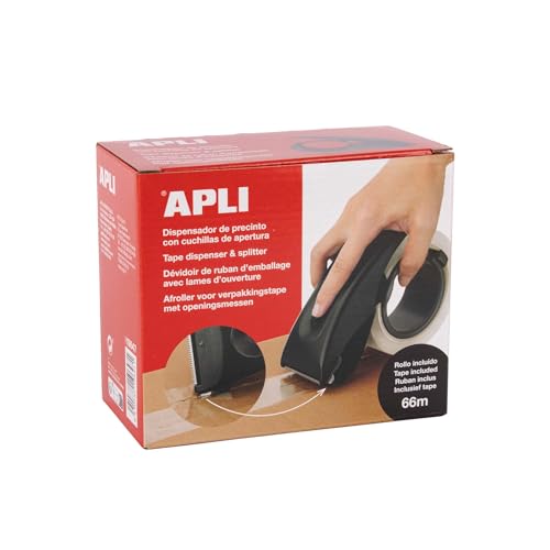 Dispensador de Fita Adesiva APLI 19647 APLI - Dispensadores de fita - fita adesiva, lâmina incorporada, 66m, ergonômico