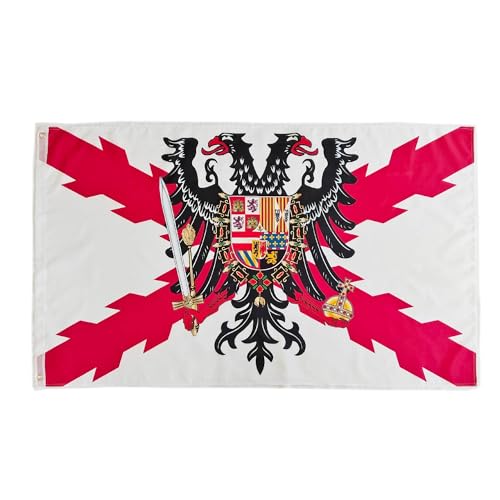 Bandeira Espanha Terços Escudo Imperio Carlos I 150X90 Cm Poert - Bandeiras e cataventos - bandeira, espanha, terços, escudo, imperio, carlos i