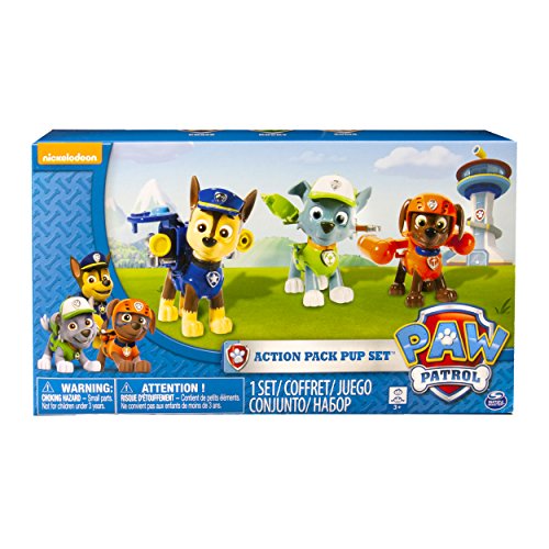 Figura de Ação SPIN MASTER Pups Action Pack PAW PATROL - Brinquedos - figura, ação, paw patrol, rocky, zuma, spy chase