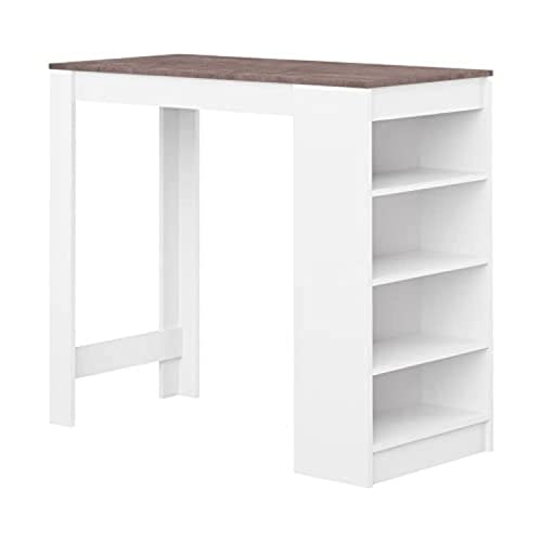 Móvel Bar SKRAUT HOME Janis (Branco - Madeira e Metal - 90x45x80 cm) VIVABITA - Adegas de vinho e bebidas - madeira, metal, 90x45x80 cm