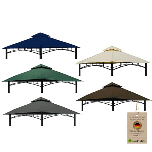 Teto de Reforço para Gazebo FREIGARTEN DE 3X3M freigarten.de - Móveis de exterior - velcro, 3x3m, paja, esquinas