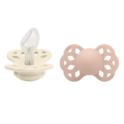 Chupeta Anatomica Bibs Infinity Silicone 2 Unidades Cor: Bege e Marfim Bibs - Chupetas e mordedores - anatomia, silicone, 2 unidades