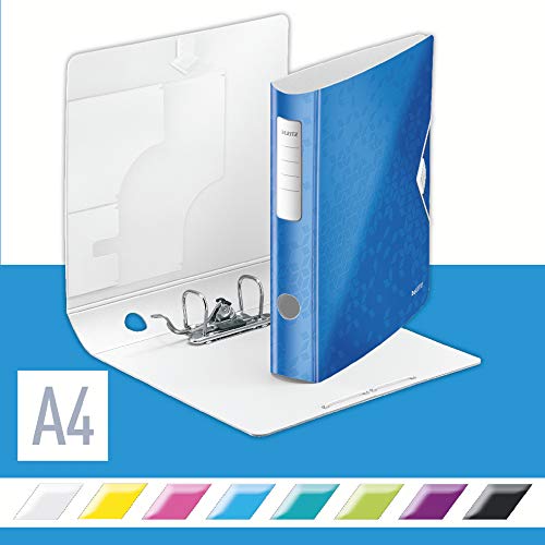 Dossier LEITZ Active WOW 75 mm Azul (A4 - Capacidade: 350 folhas) Leitz - Pastas Organizadoras - 350 folhas, a4, capacidade 70g/m², fecho de corrente