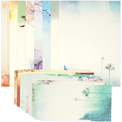 Papel Decorativo para Cartas e Notas 48 Folhas ShiSheng - Papel de impressora e copiadora - decorativo, cartas, notas