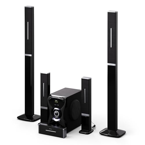 Coluna Soundbar AUNA 5.1 (120 W - Canais: 5.1 - Subwoofer: Sem Fios - Bluetooth) AUNA - Alto-falantes - 120 W, 5.1 canais, subwoofer, bluetooth