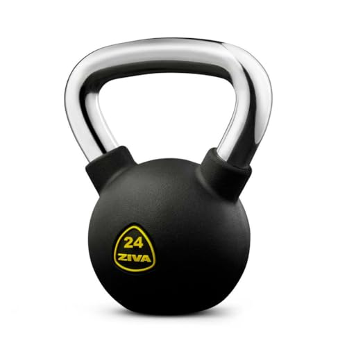 Kettlebell ZIVA Fitness com Aço Cromado e Recubrimento de Caucho (6 - 32 Kg) ZIVA - Pesos livres - kettlebell, ziva fitness, aço cromado, recubrimento caucho, 6-32 kg