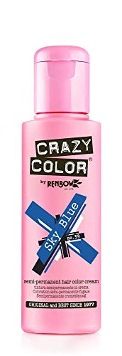 Coloração Permanente CRAZY COLOR Sky Blue Nº 59 Crazy Color - Coloração de cabelo - semi-permanente, cabelo natural, média a alta