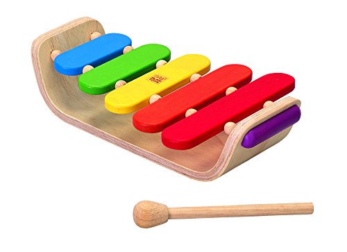 Xilofone PLAN TOYS Madeira - Castanho e Branco PLAN TOYS - Instrumentos de brinquedo - madeira, castanho, branco, coordenação