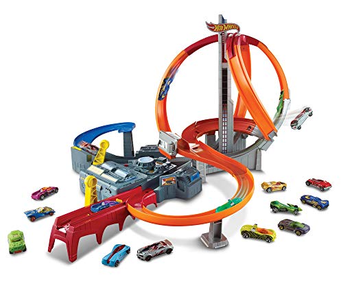 Pista de Carros HOT WHEELS CDL45 (Idade Mínima: 5 anos) Hot Wheels - Conjuntos de brinquedos - lançamento duplo, fonte de energia, colisões, 5 anos