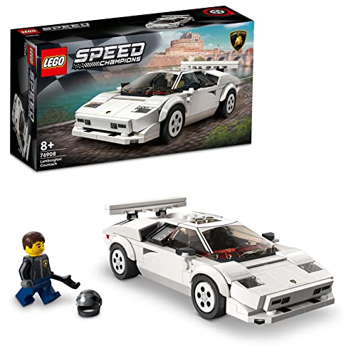 LEGO Speed Champions - Lamborghini Countach (Idade Mínima: 7 Anos) LEGO - Blocos de encaixe - Lamborghini Countach, 7 anos, minifigura, corrida