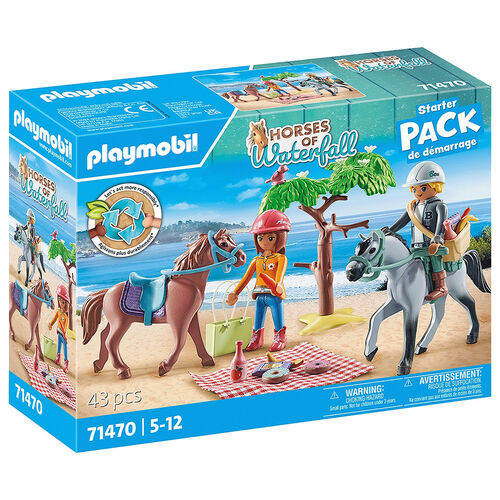 PLAYMOBIL Cavalo de agua (Idade mínima recomendada: 5 anos) PLAYMOBIL - Conjuntos de brinquedos - cavalo, água, figuras, acessórios