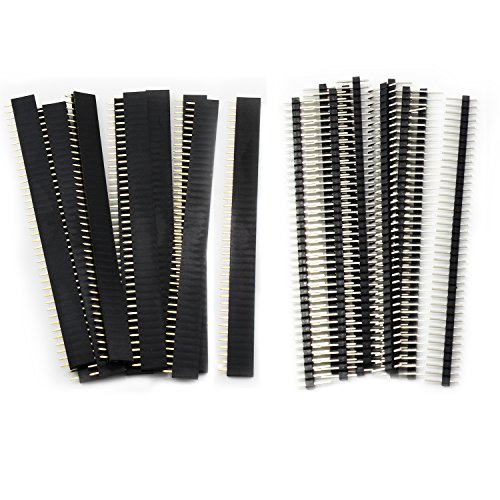 Aussel 20 peças 2,54 mm Breakaway PCB junção 40 pin macho e fêmea do cabeçalho do conectores da placa de prototipagem Aussel - Acessórios para placas de circuito - conectores pcb, 40 pinos, macho e fêmea, placa de circuito impresso