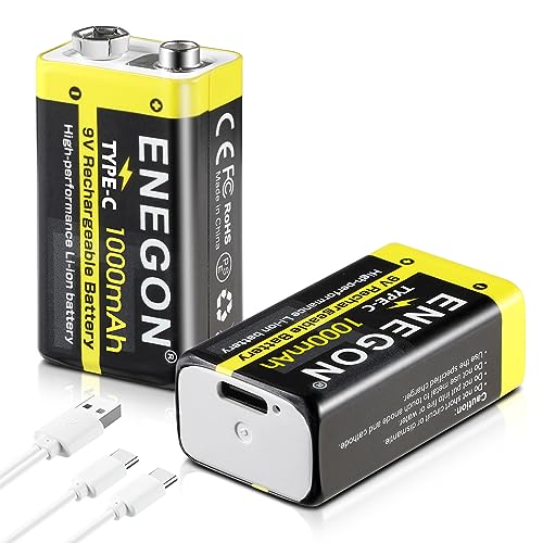 Pilha Recarregável ENEGON (9 V - 1000 mAh) ENEGON - Baterias de uso geral - 9V, 1000mAh, litio, universal