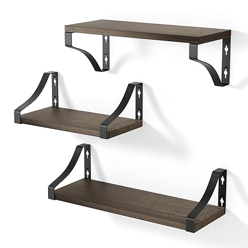 Prateleira de Parede EDIHOME Madeira Castanho Escuro SHANGLI DONSAN INTERNATIONAL TRADING CO., LTD. - Prateleiras de parede e ledges - castanho escuro, madeira, 50 cm, 30 cm