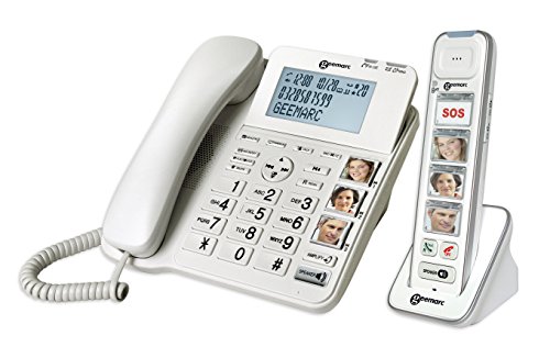 Telefone fixo GEEMARC Amplidect 295 com fones grandes GEEMARC - Telefonia - telefone fixo, amplidect, fones grandes, volume ajustável, vivavoce, display LCD