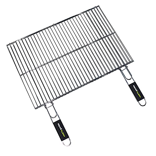 Grelha de Cozinha COOK'IN GARDEN Rectangular Dupla (60x40cm) COOK'IN GARDEN - Acessórios para churrasco ao ar livre - preto, alumínio, 60x40cm, dupla