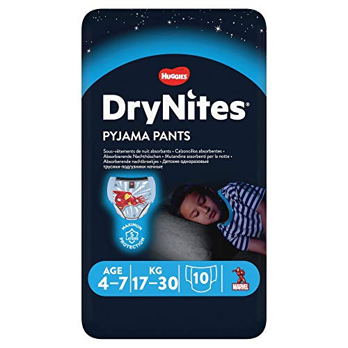 Fraldas Huggies Drynites Menino (10 Un) Kimberly- Clark GmbH - Roupa interior - bragas, multi cor, poliéster, lavável à mão