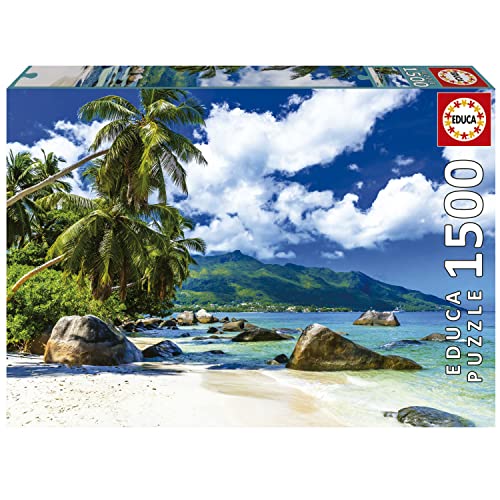 Puzzle EDUCA BORRAS Seychelles (Idade Mínima: 12 Anos - 1500 Peças) Educa Borrás - Quebra-cabeças - 1500 peças, cartão, alta resolução, 12 anos