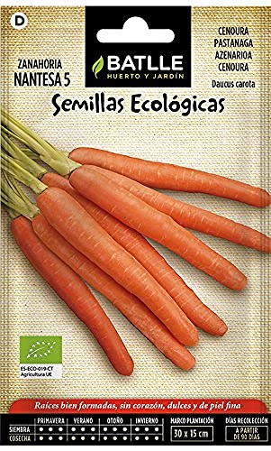 Sementes Orgânicas BATTLE Sementes Ecólicas Hortícolas Zanahoria Nantesa 5 BATLLE - Sementes - orgânicas, ecológicas, hortícolas, zanahorias