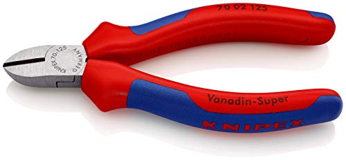 Tesoura de corte lateral de aço inoxidável com cabeça polida e punho revestido em plástico KNIPEX - Ferramentas para fios e cabos - tesoura, corte lateral, aço inoxidável, cabeça polida, punho plástico