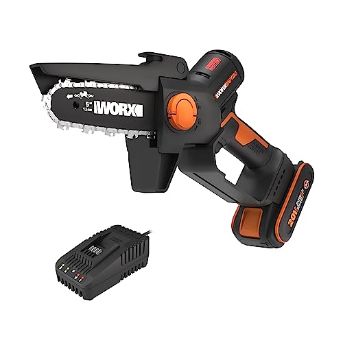 Mini Motosserra WORX WG325E (12,5 cm - 3500 rpm) Worx - Motosserras - 3500 rpm, 125 cm, bateria, 45 min