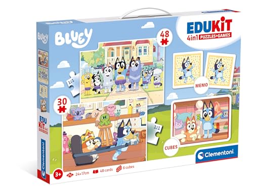 Jogo Educativo CLEMENTONI Bluey (Idade Mínima: 3) CLEMENTONI - Quebra-cabeças - quebra-cabeça, memória, cubos, educativo