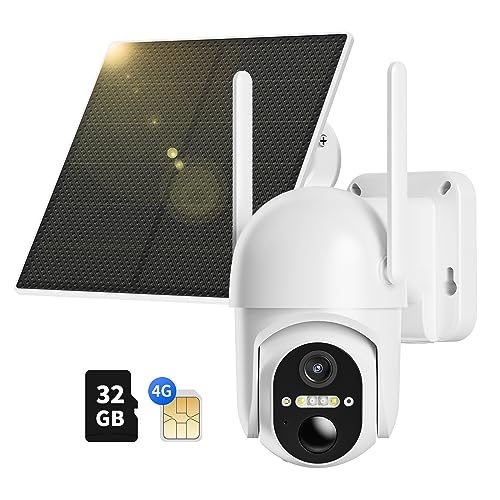 Câmara de Vigilância Exterior Solar 2K 4G LTE NUASI - Câmeras de vigilância - solar, 4g lte, exterior, 2k