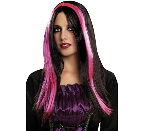 Peruca DISFRAZZES Disfraz De Bruxa Preta E Roxo (Tam: Tamanho Único) VIVING - Perucas - disfarce, bruxa, preta, roxo