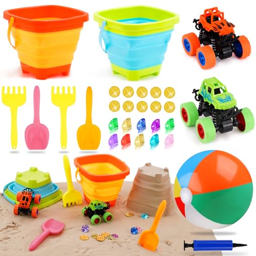 Conjunto de Brinquedos de Praia com Caixa de Presente Echehi - Brinquedos - brinquedos, praia, caixa de presente, 30 peças, balão, bola