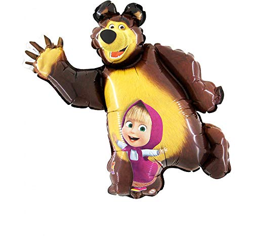 Brinquedo de Festa BALLONIM Masha e o Urso Grabo - Balões - masha, urso, balão, válvula de corte