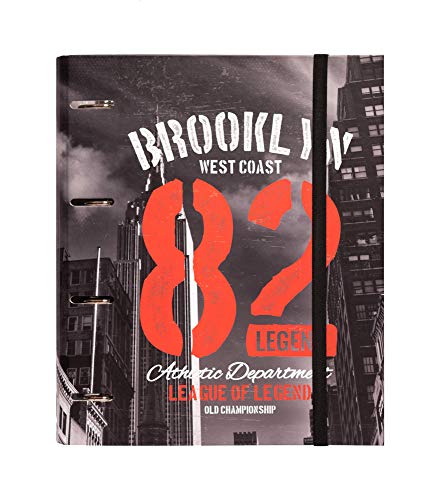 Dossier 4 Anéis NEW YORK COLOR (Multicor - Polipropileno - A4) Grupo Erik - Pastas Organizadoras - multicor, polipropileno, a4