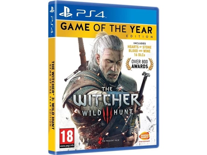 Jogo PS4 The Witcher 3: Wild Hunt (M18 - Ação/RPG) BANDAI NAMCO Entertainment - Software de jogos de vídeo - ps4, ação, rpg, goty, expansões
