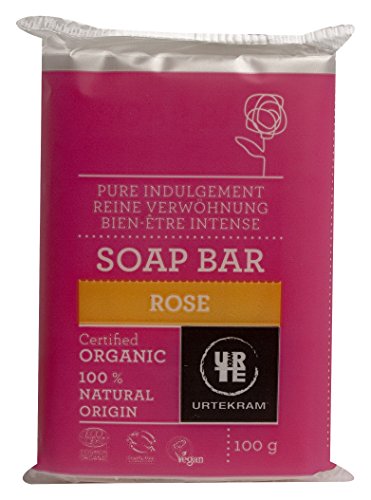 Sabonete URTEKRAM Bio Rose (100 g - Sabão Natural) Urtekram - Sabonete em barra - 100 g, sabão natural, rosa, higiene pessoal