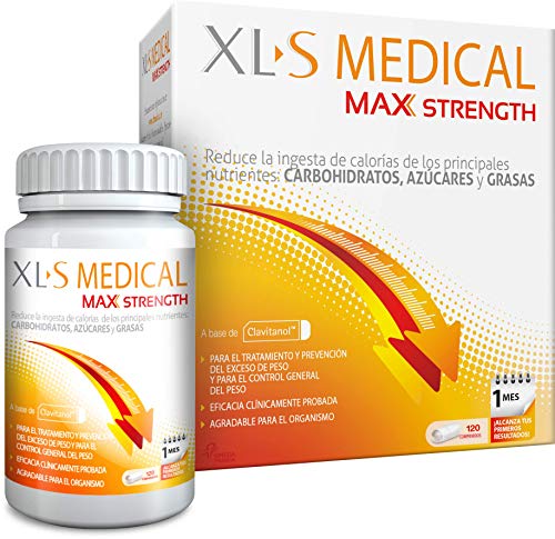 Suplemento Alimentar XL-S MEDICAL Max Strength (120 comprimidos) Xls Medical - Vitaminas e suplementos - suplemento alimentar, xl-s medical, max strength, 120 comprimidos, perder peso, sensibilidade à insulina