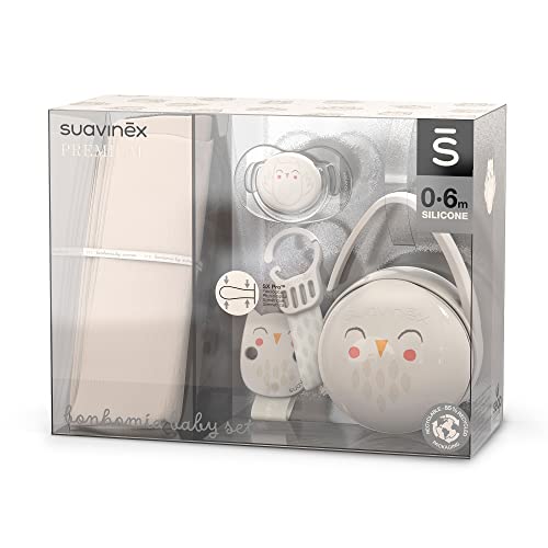 Conjunto de Presente para Recém-Nascido SUAVINEX Suavinex - Conjuntos de presente para bebê - muselina macia, porta-chupe duplo, chupete fisiológico, pinça-cinta